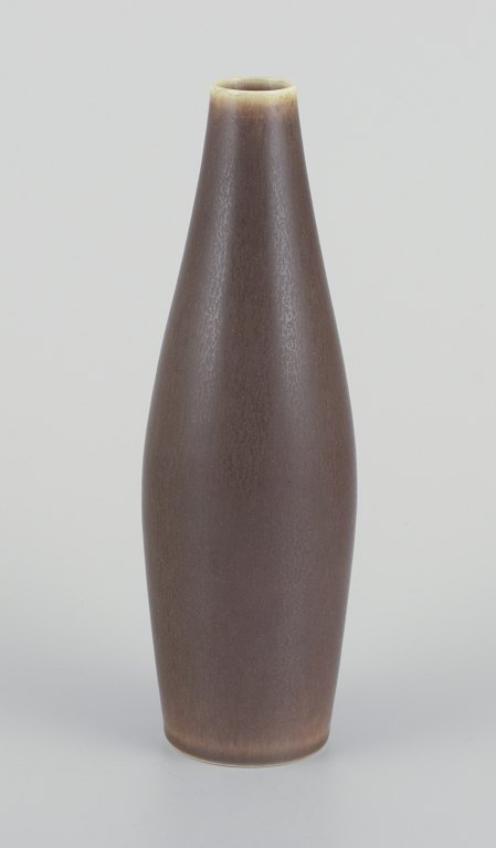 Per Linnemann-Schmidt  for Palshus, Denmark.Large ceramic vase in olive green hare fur glaze.