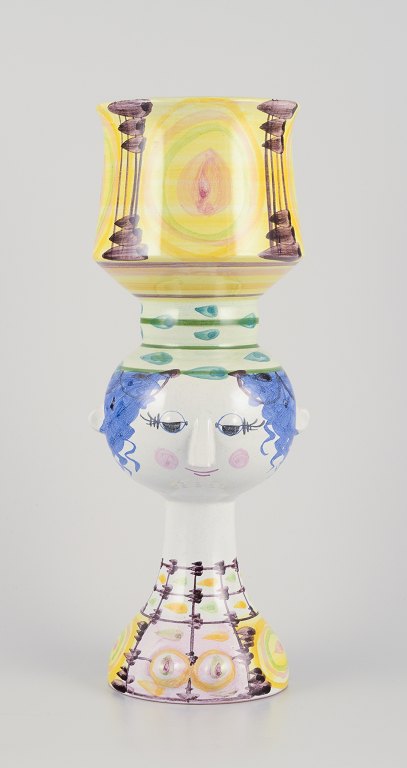 Bjørn Wiinblad (1918–2006), Det Blå Hus. 
Urtepotte/opsats i glaseret keramik.