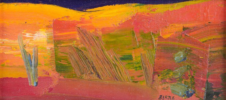 Lars Bertle, Svensk kunstner.
Olie på plade.
Abstrakt komposition.