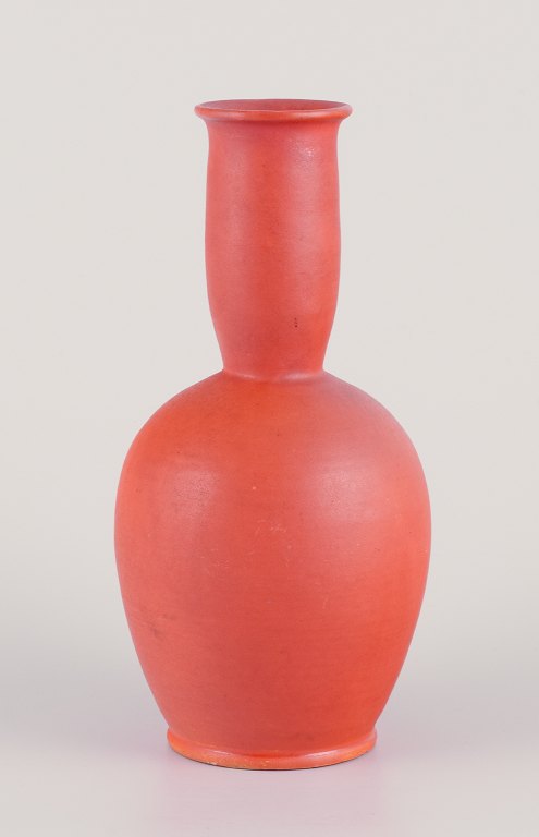 Svend Hammershøi for Kähler.Ceramic vase with narrow neck.