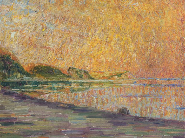 Georges Lemmen (1865–1916), attributed, Belgian artist.Oil on canvas mounted on board.