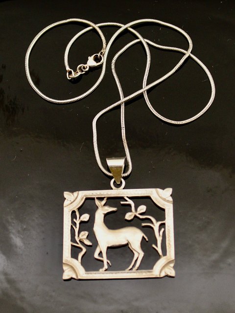 Art deco 830 silver pendant
