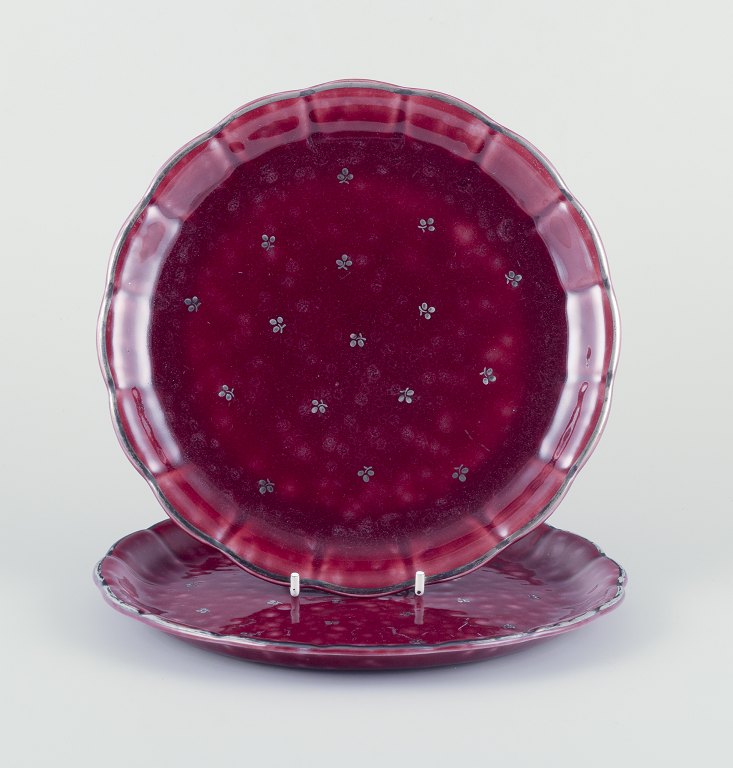 Wilhelm Kåge for Gustavsberg.A pair of “Argenta” ceramic dishes.