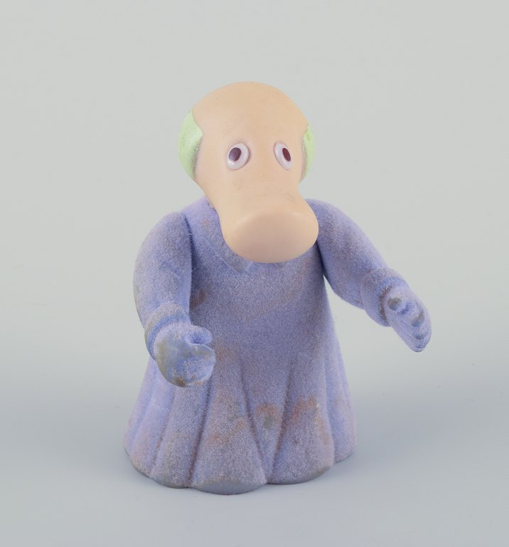 Martinex, Finland. Hemulen figur af plast beklædt med lilla velour.