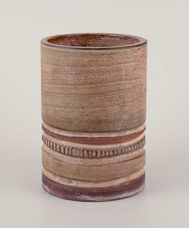 Irma Yourstone, Swedish ceramicist. Own workshop.Stoneware vase.