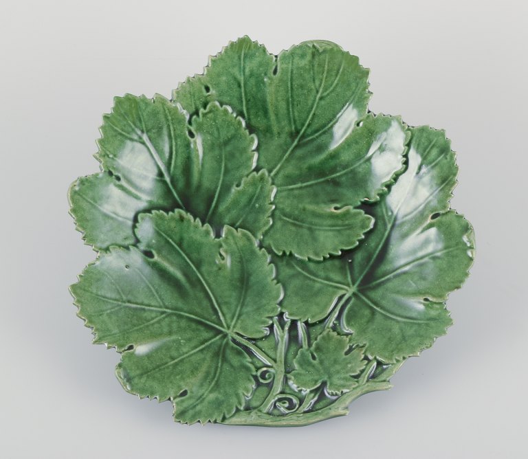 Höganäs, Sweden, Art Nouveau ceramic dish.