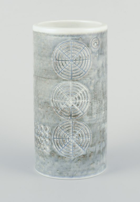 Olle Alberius for Rörstrand. "Sarek" retro vase af stentøj.