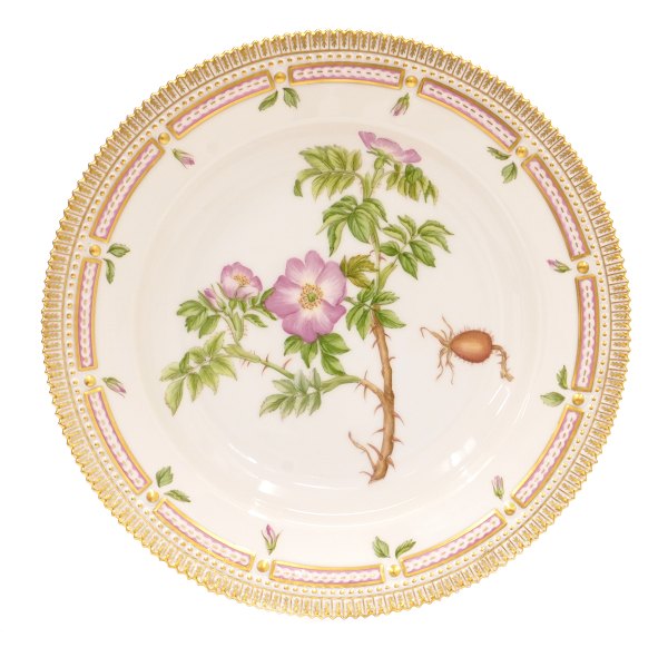 Royal Copenhagen Flora Danica plate 3549. D: 25,5cm. "Rosa suavifolia Lightf."