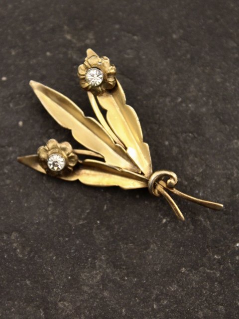 Forgyldt 830 sølv broche