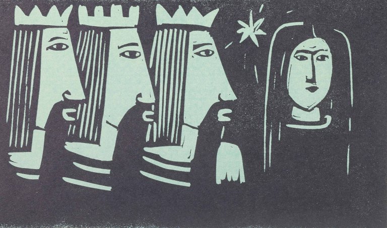 Træsnit, Åke Holm, Sverige, ca. 1950’erne.
