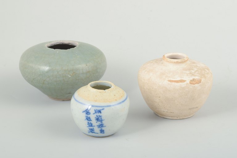 Three Small Vases, Korea.
