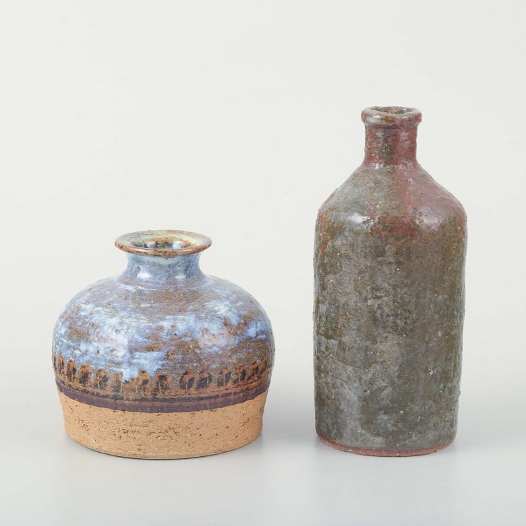 European Studio PottersTwo stoneware vases.