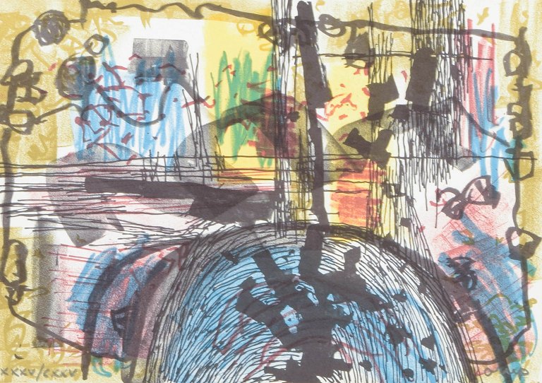 Bengt Orup
Farvelitografi. Signeret med blyant samt nummereret.