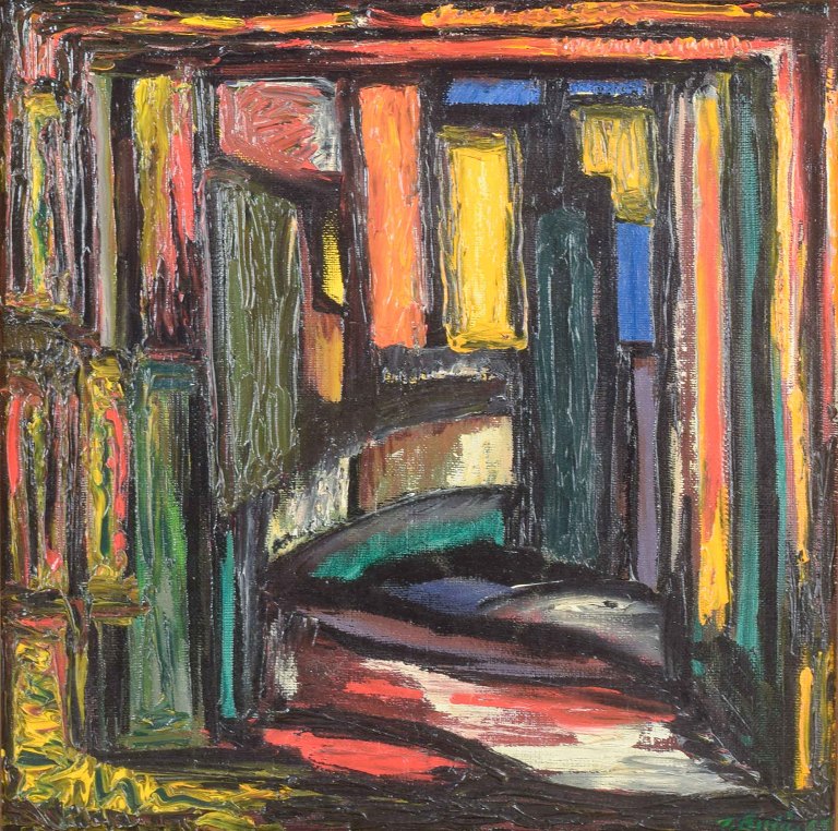 Tord Petter Berlin
Svensk kunstner
Abstrakt komposition.
Olie på lærred.