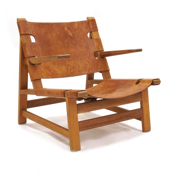 Børge Mogensen Lounge chair BM 2225, oak and leather. Nice condition