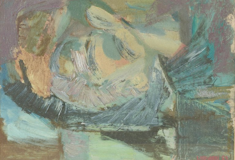 Bo Lindgren (1935–1991)
Abstrakt komposition
Olie på papir, indrammet bag glas