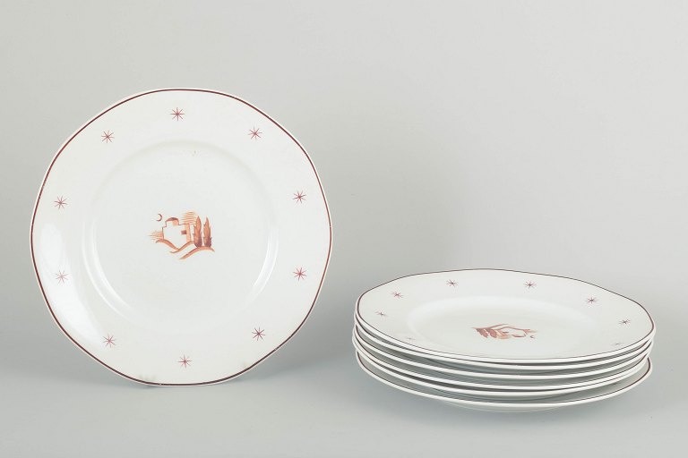 Arabia, Finland7 dinner plates, model Orient.