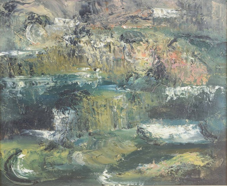 Gösta Jonsson
Abstrakt komposition.
Olie på lærred.