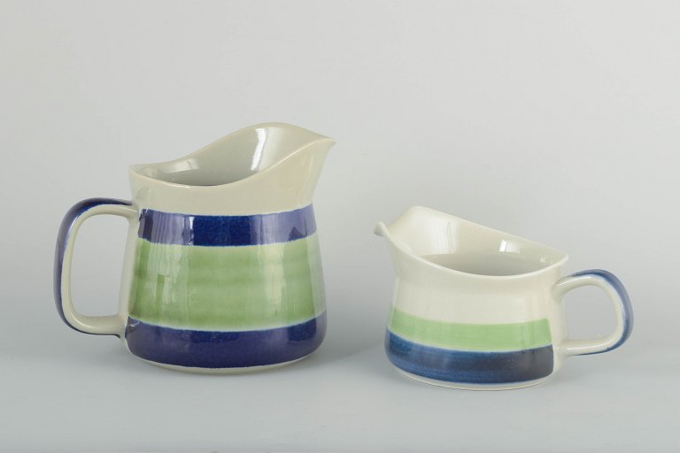 Rörstrand, Sweden“Lotta” jugs, 1970s.