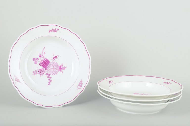 Meissen, Germany4 deep plates, early 20th century.
