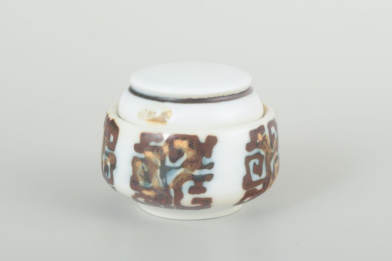 Nils Thorsson for Royal Copenhagen.Miniature lidded jar, 1960s.