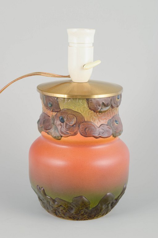 Ipsens EnkeTable lamp, converted from ceramic vase, ca. 1920s/30s.