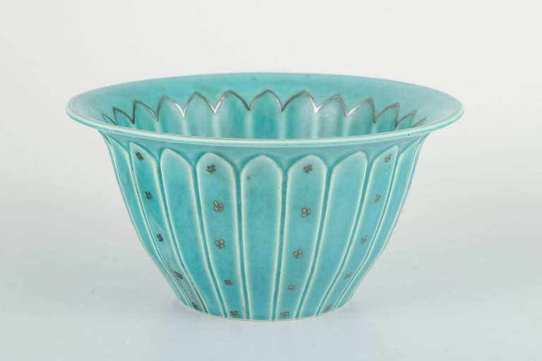 Wilhelm Kåge for GustavsbergArt Deco bowl from the Argenta series, 1930s.
