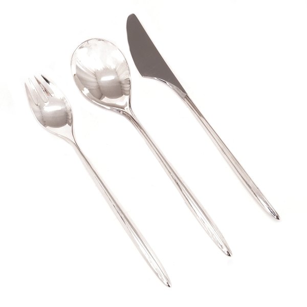 Cohr Denmark sterlingsilver Trinita cutlery for 10 persons. 30 pieces