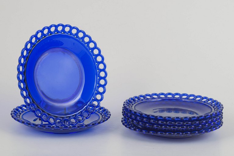 William Stenberg for Gullaskruf.6 glas-asietter, 1900-tallets midte.