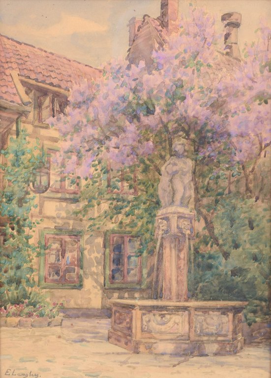 Emily Landberg, akvarel, norsk billedkunstner.