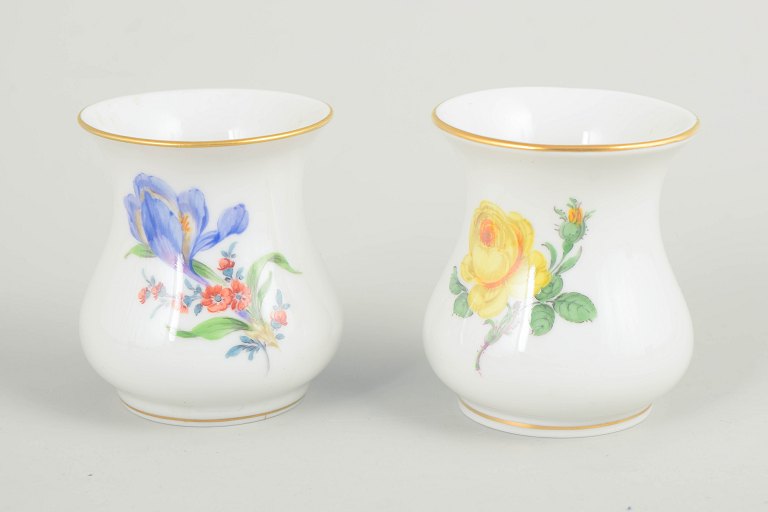 Meissen, miniature vases, pair.