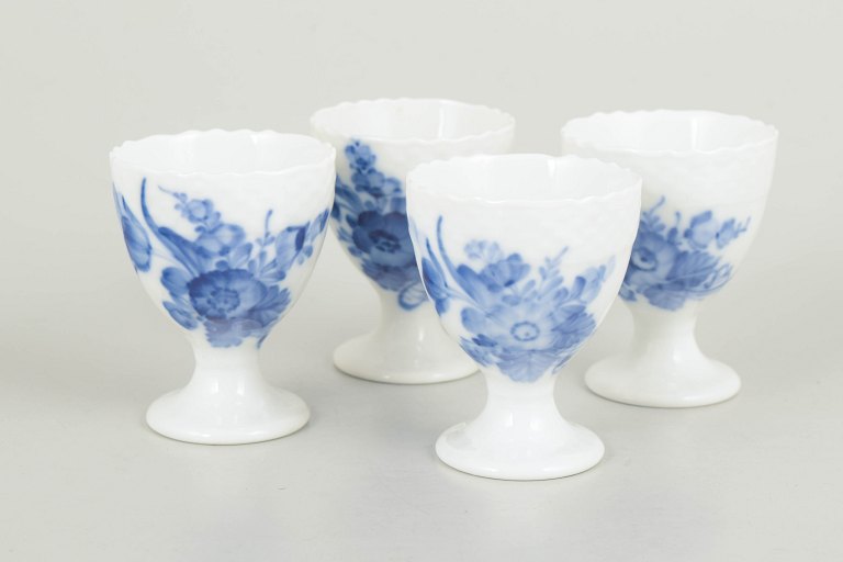 Royal Copenhagen, Blue Flower Curved set of four egg cups.