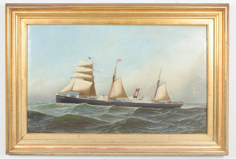 Antonio Jacobsen, marinemaleri, listet dansk-amerikansk kunstner.