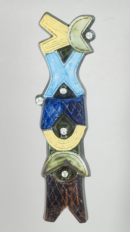 Lisa Larson for Gustavsberg, large Harlekin wall plaque.