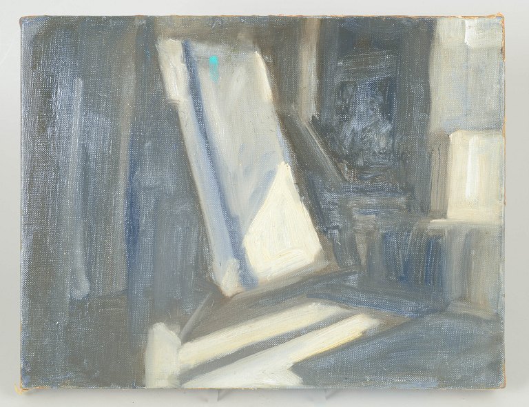 Robert Ladou, olie på lærred, fransk kunstner.