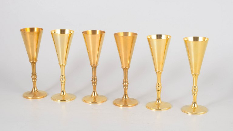 Pierre Forssell for Skultuna, set of six schnapps cups.
