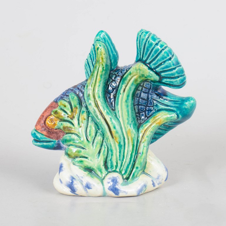 Gunnar Nylund for Rörstrand, fiskefigur.
