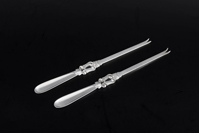 Georg Jensen Konge, sæt af to hummergafler.